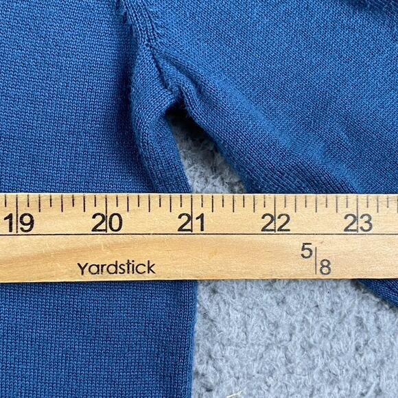 Brooks Brothers Supima Cotton V-Neck Lightweight Pullover Sweater Men's M Blue - Picture 6 of 9